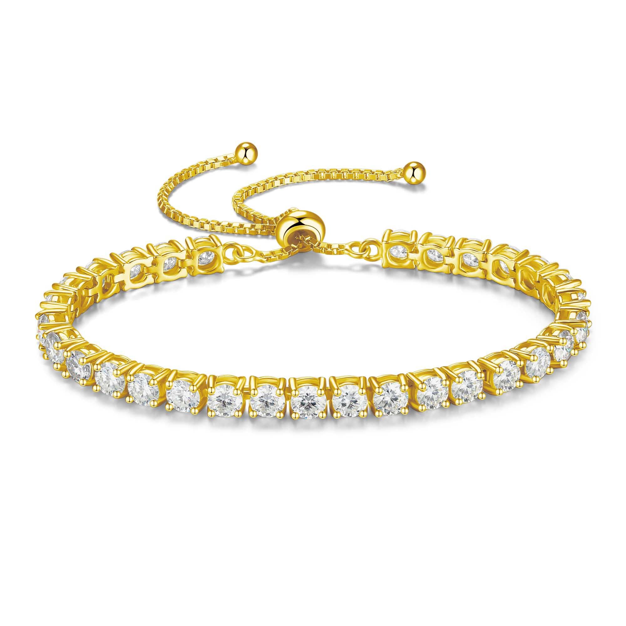 FANCIME "The One" Bracelet de tennis en moissanite en argent sterling