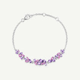 Bracelet en argent améthyste "Wisteria Whisper" Flower Bar