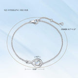 "Infinite Embrace" Bracelet en argent sterling avec pierre de lune, symbole de l'infini, pierre de naissance de juin