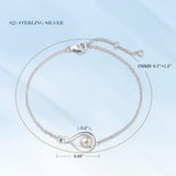 "Infinite Embrace" Bracelet en argent sterling avec perle, symbole de l'infini, pierre de naissance de juin