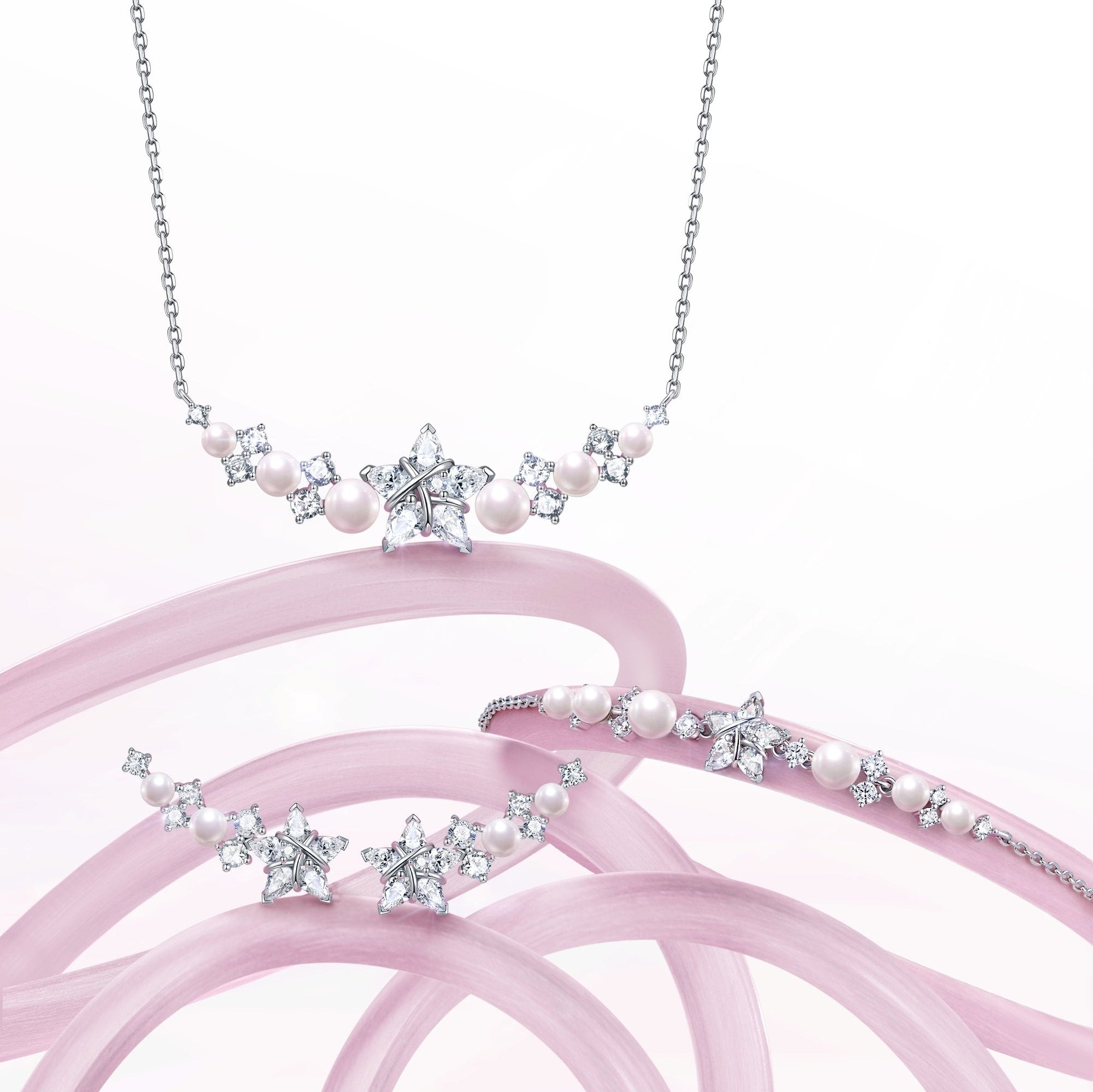 Collier en argent sterling "Vega Whisper" Étoile scintillante Alpha Lyrae