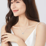 FANCIME "Floral Bow" Collier en argent sterling en forme de guirlande