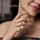 Harry Potter x FANCIME Anneau en Argent de la Maison Hufflepuff