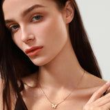 Collier FANCIME "Papillon Rêveur" en Or Jaune 14K