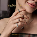 Harry Potter x FANCIME Anneau en Argent de la Maison Serpentard