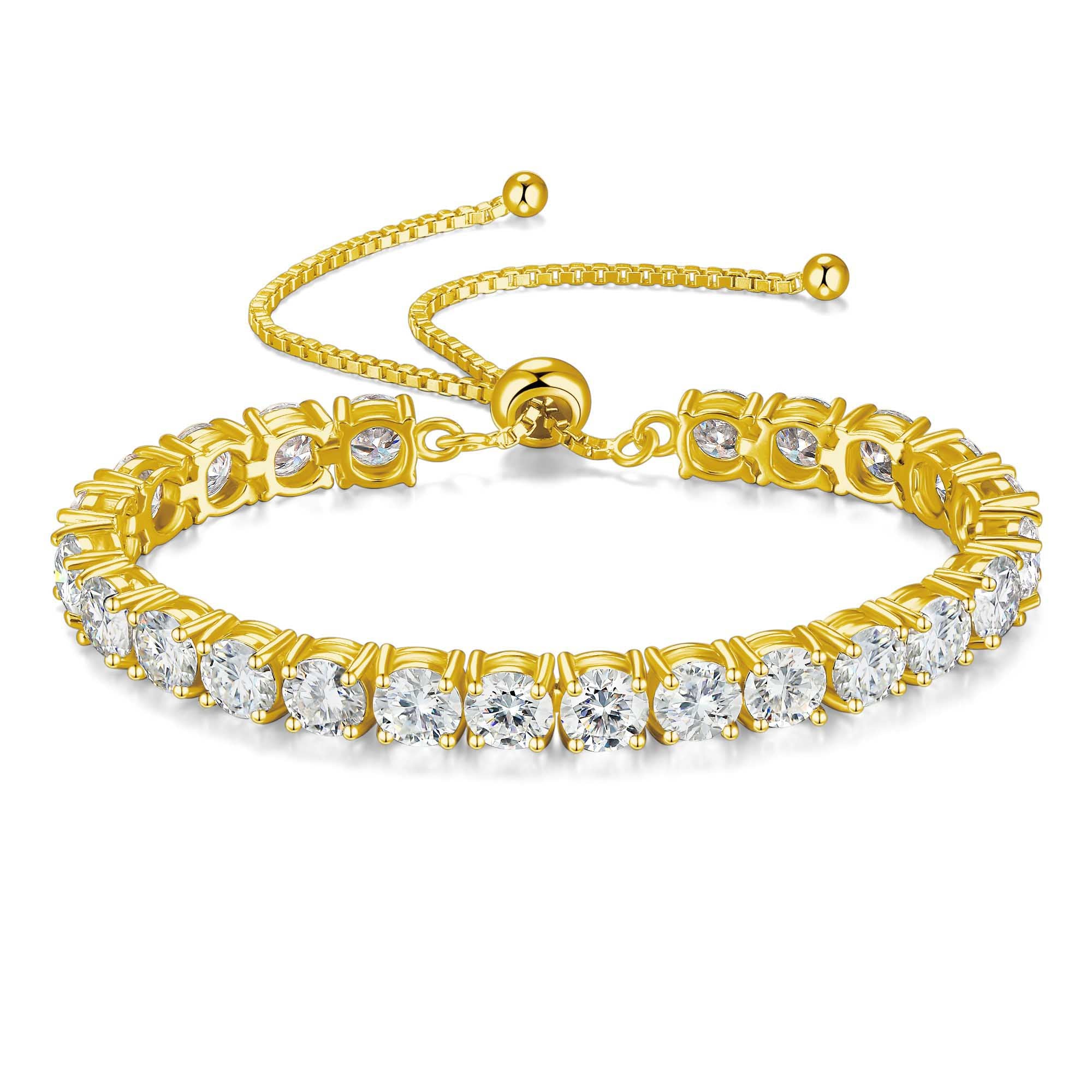 FANCIME "The One" Bracelet de tennis en moissanite en argent sterling