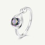 Bague de Promesse Étreinte Infinie en Alexandrite