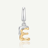 Molten Love Initial Charm Letter E in Sterling Silver