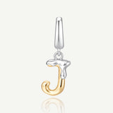 Molten Love Initial Charm Letter J in Sterling Silver