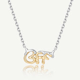 Molten Love MOM Letter Necklace in Sterling Silver