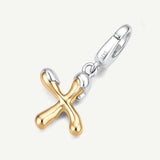 Molten Love Initial Charm Letter X in Sterling Silver