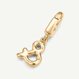Molten Love Ampersand Symbol Charm in Sterling Silver