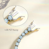 "Bonheur Bleu" Bracelet Tennis en Argent Sterling Aigue-marine