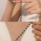 "Glamour Radiance" Bracelet en argent sterling avec onyx noir taillé fantaisie