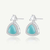 Trinity Essential Silver Earrings in Turquoise