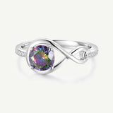 Bague de Promesse Étreinte Infinie en Alexandrite
