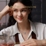 Harry Potter x FANCIME Collier en Argent de Potion d'Amour avec Design Texturé Brossé