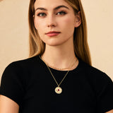 FANCIME "Lumen Star" Rubis Pierre de naissance de juillet Collier en argent sterling