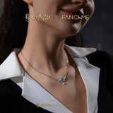 Collier en argent sterling avec design phosphorescent des clés volantes x Harry Potter FANCIME