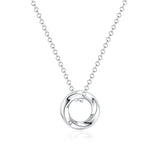 FANCIME  “TOMBEZ AMOUREUX” Colliers en argent sterling pour couples avec zircon bleu