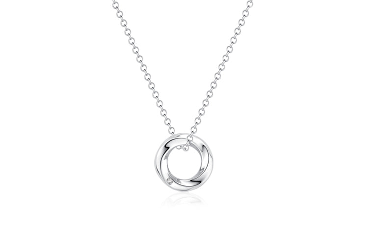 FANCIME  “TOMBEZ AMOUREUX” Colliers en argent sterling pour couples avec zircon bleu