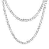FANCIME "The One" Collier Tennis en Moissanite en Argent Sterling