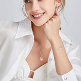 "Étreinte Infinie" Pendentif en Argent Sterling avec Symbole Infini et Pierre de Naissance de Juin Pierre de Lune - Argent