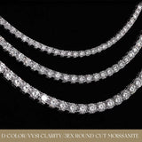 FANCIME "The One" Collier Tennis en Moissanite en Argent Sterling