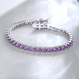 Bracelet en argent sterling "Spiritual Purple" avec améthyste