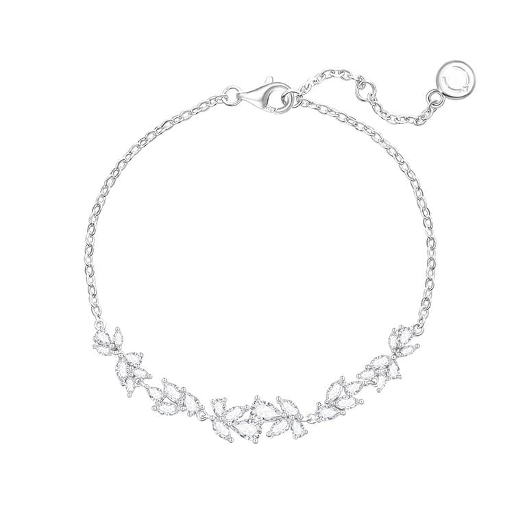 Bracelet en argent sterling FANCIME "Murmure de glycine" avec fleur