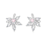 Boucle d'oreille élégante en argent sterling "Maple Majesty"