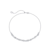 Collier ras du cou en argent sterling Starlit Aria Galaxy Tennis ajustable
