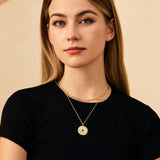 FANCIME "Lumen Star" Péridot Pierre de naissance d'août Collier en argent sterling