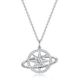 FANCIME "Promesse Stellaire" Collier en argent sterling avec pierre de naissance d'avril