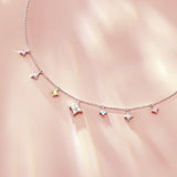 Collier en argent sterling "Starlit Dream" Étoile colorée