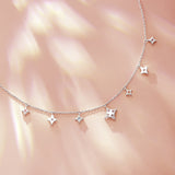 Collier en argent sterling "Starlit Dream" Étoile colorée