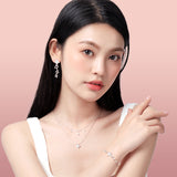 Collier en argent sterling "Starlit Melody" à deux couches