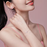 FANCIME "Chérie" Bracelet en Argent Sterling Planète Rose
