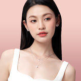 Collier en argent sterling "Starlit Melody" à deux couches