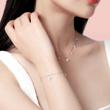 Bracelet en argent sterling "Starlit Dream" Étoile colorée