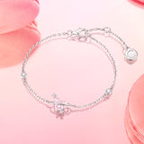 FANCIME "Chérie" Bracelet en Argent Sterling Planète Rose