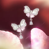 FANCIME "Pearl Kiss" Boucles d'oreilles en argent sterling en forme de nœud papillon
