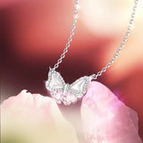 FANCIME "Pearl Kiss" Collier en argent sterling en forme de nœud papillon
