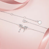 FANCIME "Dream Bow" Collier en argent sterling en forme de nœud papillon