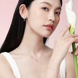 FANCIME "Pearl Kiss" Bracelet en argent sterling en forme de nœud papillon