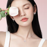 FANCIME "Pearl Kiss" Boucles d'oreilles en argent sterling en forme de nœud papillon
