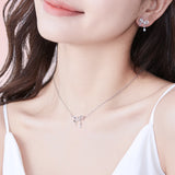 FANCIME "Dream Bow" Collier en argent sterling en forme de nœud papillon