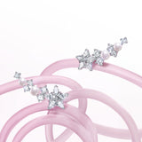 Boucle d'oreille en argent sterling "Vega Whisper" Étoile scintillante Alpha Lyrae