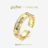 Bague en argent sterling de la maison Serpentard x Harry Potter FANCIME