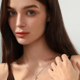 Collier croix en or jaune 14K FANCIME "Foi engagée"